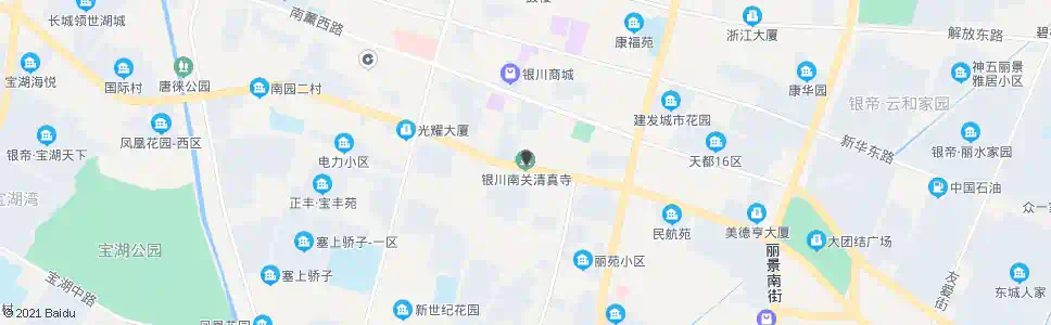 银川南关清真寺(单)_公交站地图_银川公交_妙搜公交查询2025