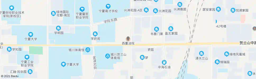 银川西夏区法院_公交站地图_银川公交_妙搜公交查询2025
