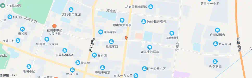 银川上海路东口_公交站地图_银川公交_妙搜公交查询2025