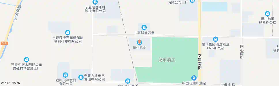 银川蒙牛乳业_公交站地图_银川公交_妙搜公交查询2025