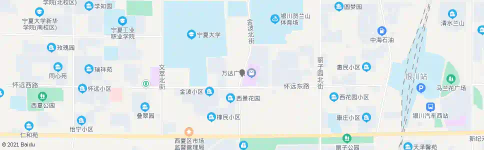 银川金波街红井巷口_公交站地图_银川公交_妙搜公交查询2025