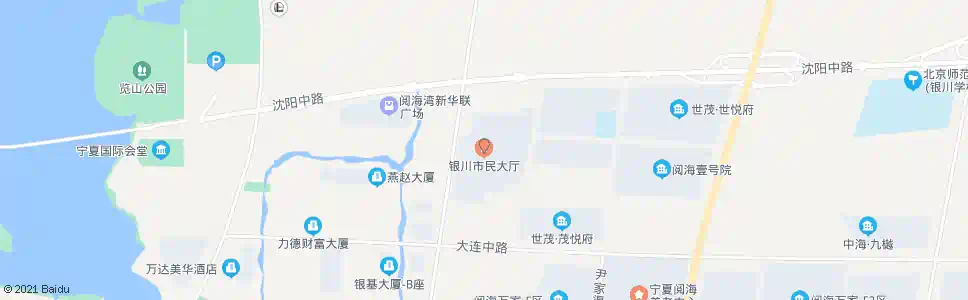 银川银川市民大厅_公交站地图_银川公交_妙搜公交查询2025