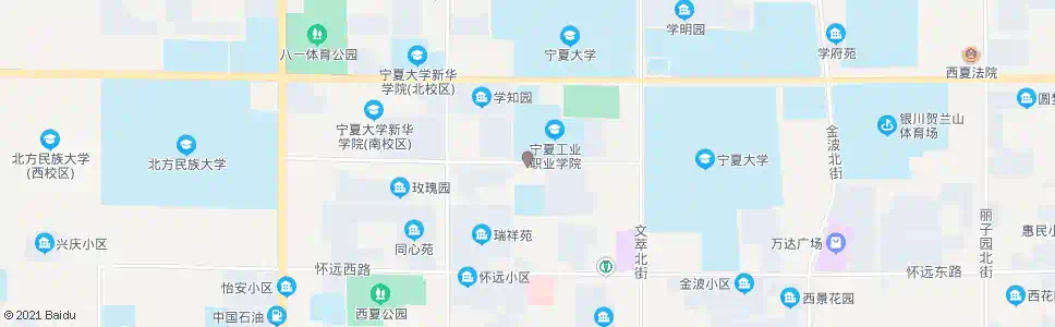 银川朔方路西口_公交站地图_银川公交_妙搜公交查询2025