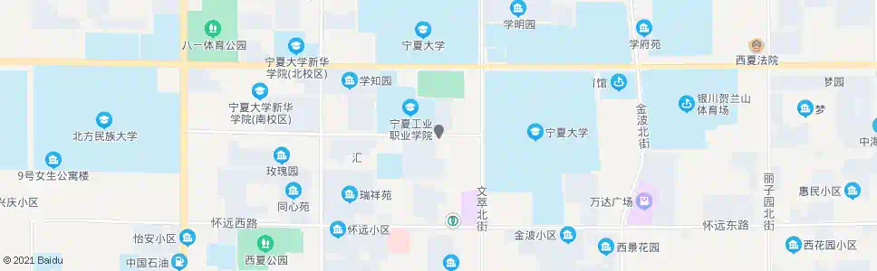 银川宁夏工业职业学院_公交站地图_银川公交_妙搜公交查询2025