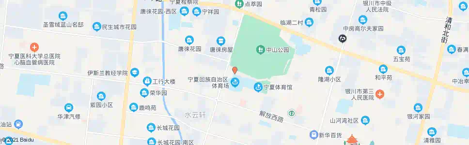 银川体育小区_公交站地图_银川公交_妙搜公交查询2025
