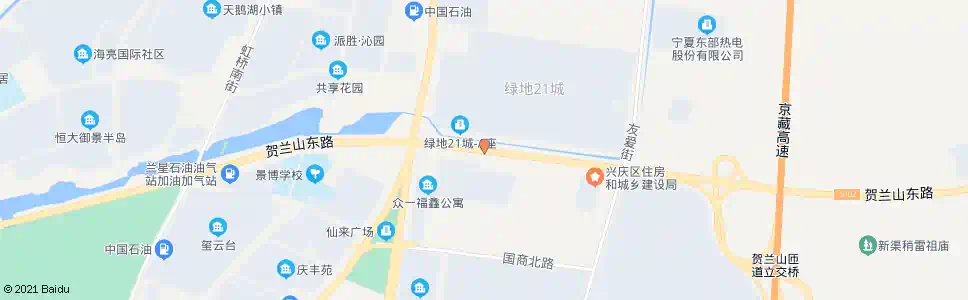 银川贺兰山路国道口_公交站地图_银川公交_妙搜公交查询2025
