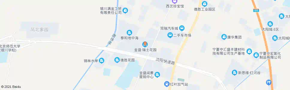 银川金盛瑞士花园_公交站地图_银川公交_妙搜公交查询2025