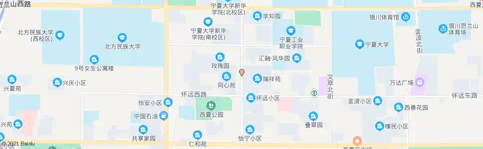 银川玫瑰公园_公交站地图_银川公交_妙搜公交查询2025
