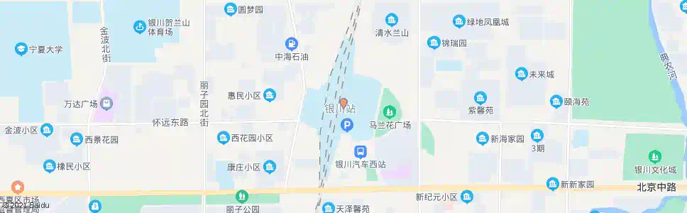 银川火车站广场北_公交站地图_银川公交_妙搜公交查询2025