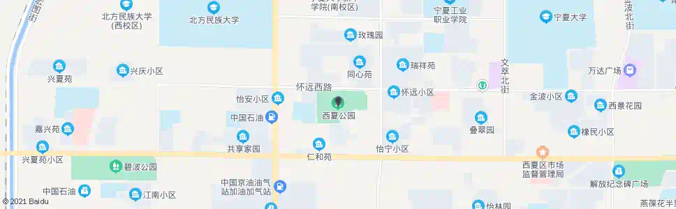 银川西夏公园_公交站地图_银川公交_妙搜公交查询2025