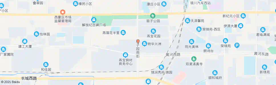 银川丽子园街黄河路口_公交站地图_银川公交_妙搜公交查询2025