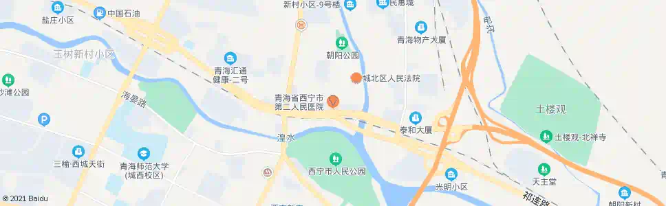 西宁县二医院_公交站地图_西宁公交_妙搜公交查询2025