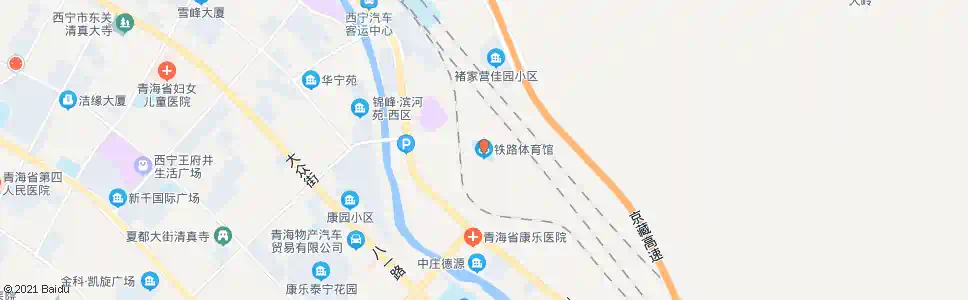 西宁铁道口(铁路体育馆)_公交站地图_西宁公交_妙搜公交查询2025