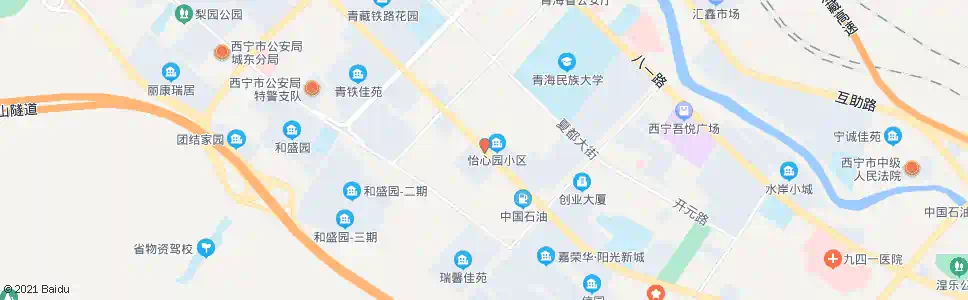 西宁怡心园路口_公交站地图_西宁公交_妙搜公交查询2025