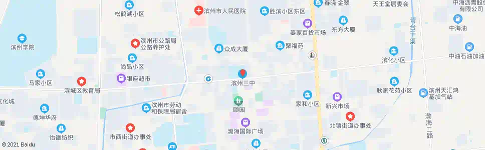 滨州第三中学_公交站地图_滨州公交_妙搜公交查询2025