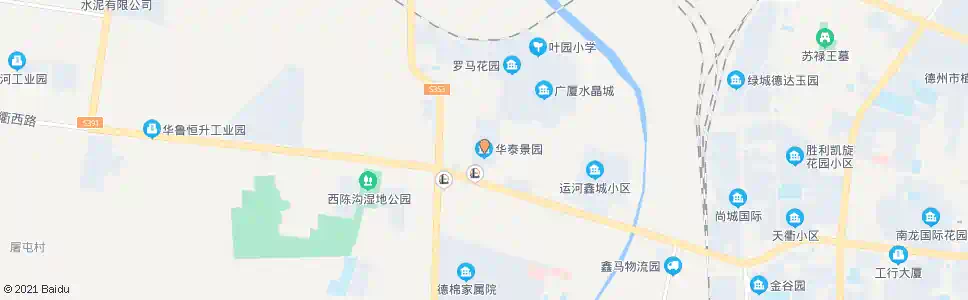 德州华泰景园_公交站地图_德州公交_妙搜公交查询2025