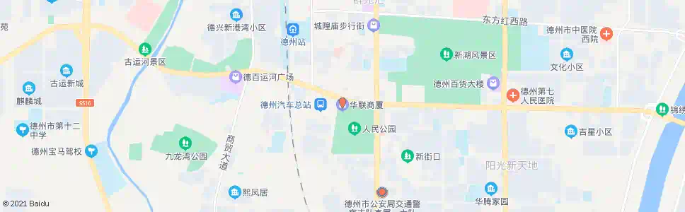 德州华联商厦_公交站地图_德州公交_妙搜公交查询2025