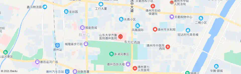 德州中心医院_公交站地图_德州公交_妙搜公交查询2025