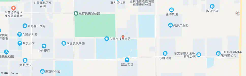 东营东营市技师学院北门_公交站地图_东营公交_妙搜公交查询2025