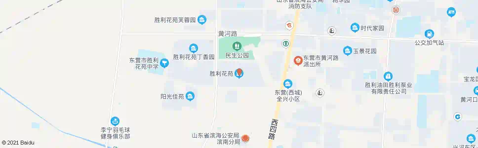 东营胜利花苑_公交站地图_东营公交_妙搜公交查询2025