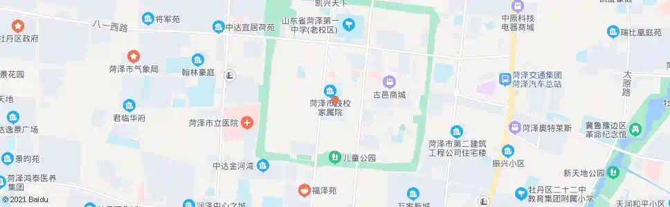 菏泽二完小_公交站地图_菏泽公交_妙搜公交查询2025