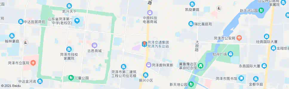 菏泽交通汽车大市场_公交站地图_菏泽公交_妙搜公交查询2025