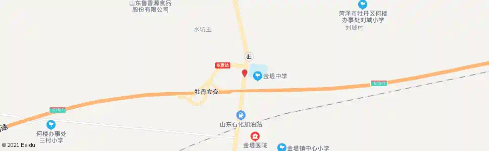 菏泽金堤中学_公交站地图_菏泽公交_妙搜公交查询2025