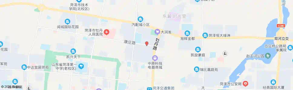 菏泽康庄路口_公交站地图_菏泽公交_妙搜公交查询2025