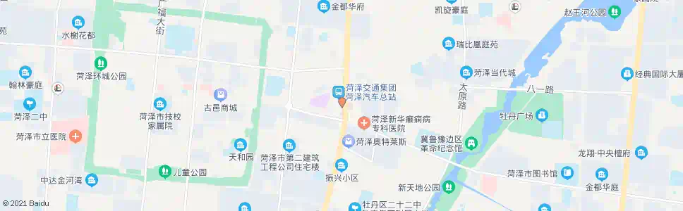 菏泽汽车总站东门_公交站地图_菏泽公交_妙搜公交查询2025