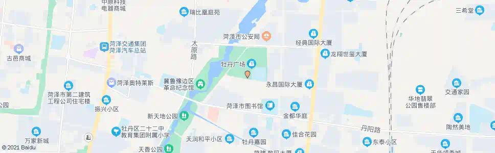 菏泽大剧院(南门)_公交站地图_菏泽公交_妙搜公交查询2025