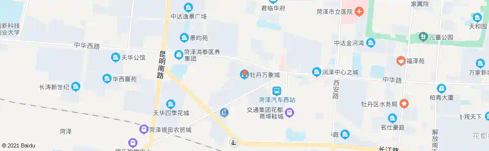 菏泽万象城_公交站地图_菏泽公交_妙搜公交查询2025