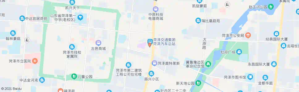 菏泽汽车总站南_公交站地图_菏泽公交_妙搜公交查询2025