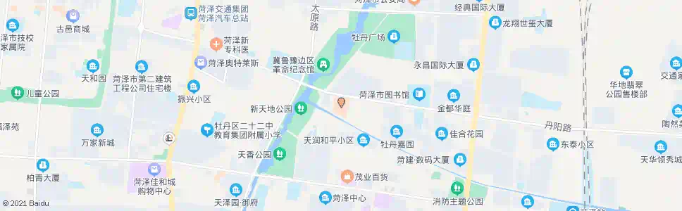 菏泽市中医院(丹阳路)_公交站地图_菏泽公交_妙搜公交查询2025