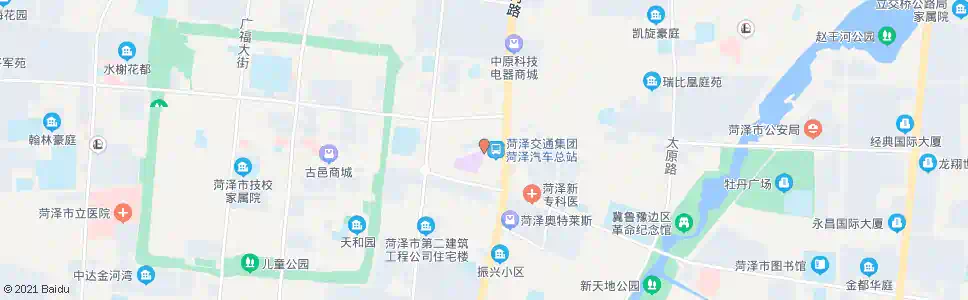 菏泽汽车站北门_公交站地图_菏泽公交_妙搜公交查询2025