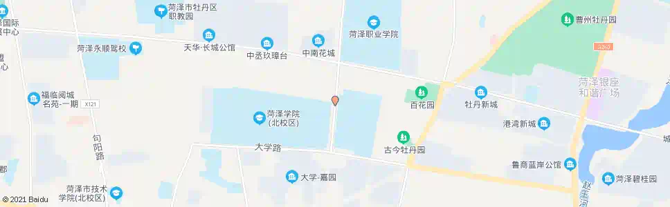 菏泽菏泽医专西门(新牡丹北路)_公交站地图_菏泽公交_妙搜公交查询2025