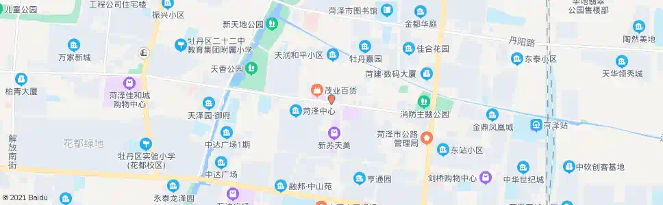 菏泽和平小区_公交站地图_菏泽公交_妙搜公交查询2025
