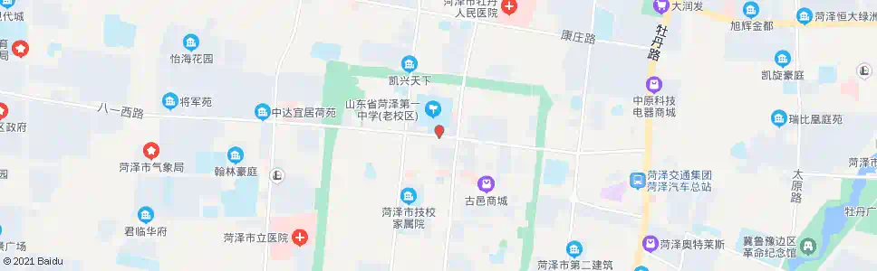 菏泽一中_公交站地图_菏泽公交_妙搜公交查询2025