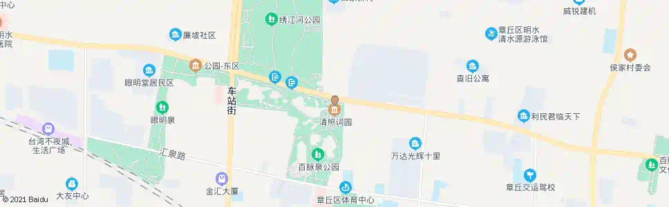 济南百脉泉公园北门_公交站地图_济南公交_妙搜公交查询2025