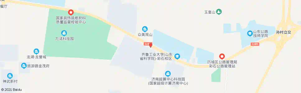 济南彩石山庄_公交站地图_济南公交_妙搜公交查询2025