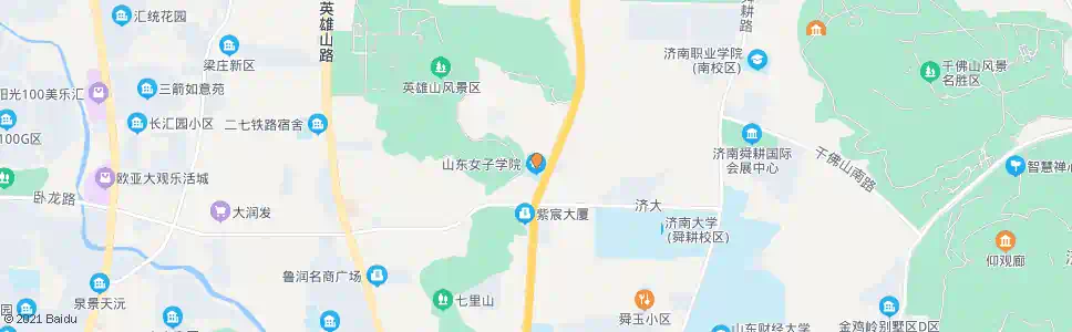 济南女子学院北_公交站地图_济南公交_妙搜公交查询2025