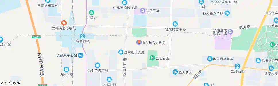 济南省会大剧院西门_公交站地图_济南公交_妙搜公交查询2025