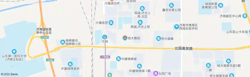 济南恒大雅苑_公交站地图_济南公交_妙搜公交查询2025