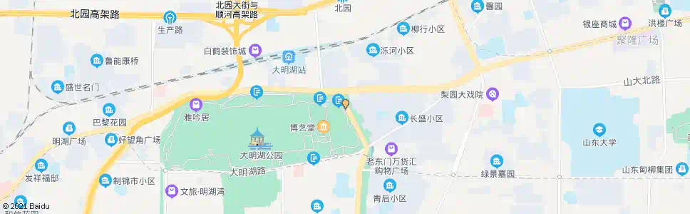 济南大明湖东门_公交站地图_济南公交_妙搜公交查询2025