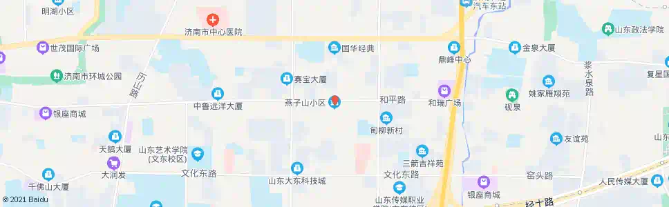 济南燕子山小区_公交站地图_济南公交_妙搜公交查询2025