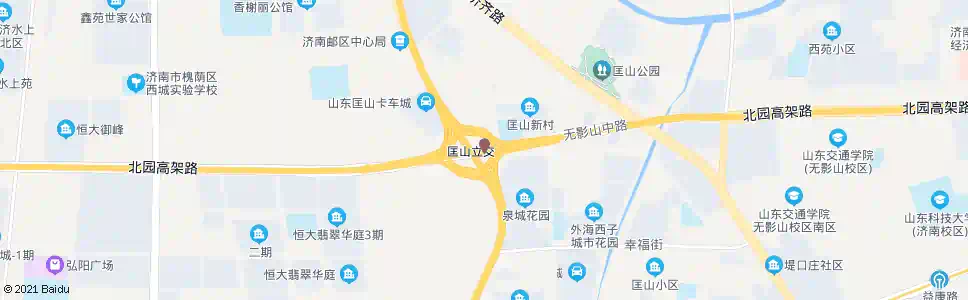 济南匡山立交桥东_公交站地图_济南公交_妙搜公交查询2025