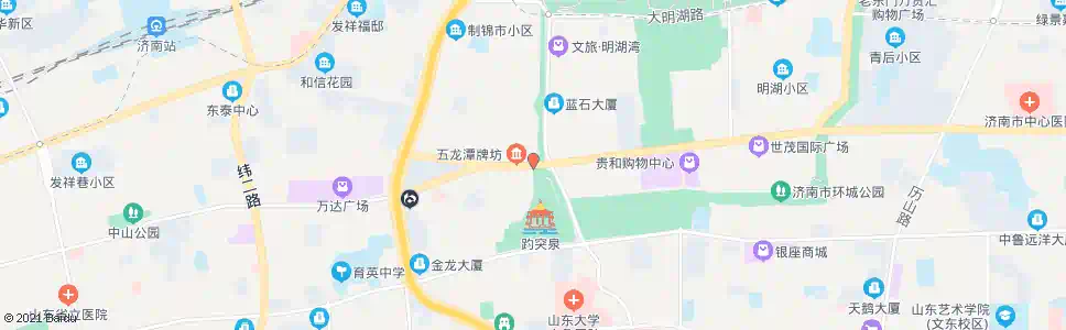 济南共青团路_公交站地图_济南公交_妙搜公交查询2025