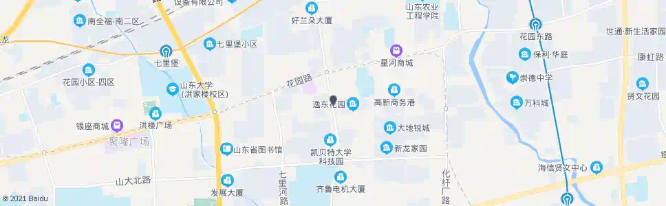 济南逸东花园西门_公交站地图_济南公交_妙搜公交查询2025