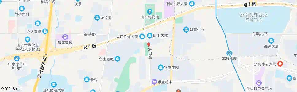 济南洪山路北口_公交站地图_济南公交_妙搜公交查询2025