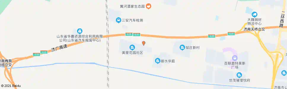 济南美里花园_公交站地图_济南公交_妙搜公交查询2025