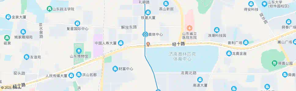 济南经十路奥体西路_公交站地图_济南公交_妙搜公交查询2025